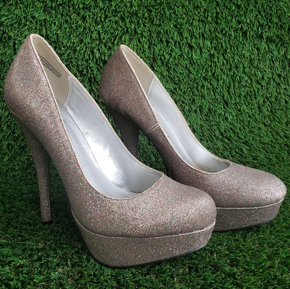 Glitter Sparkle Platform Heels - Picture 2 of 3